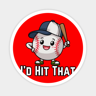 Funny Baseball Magnet